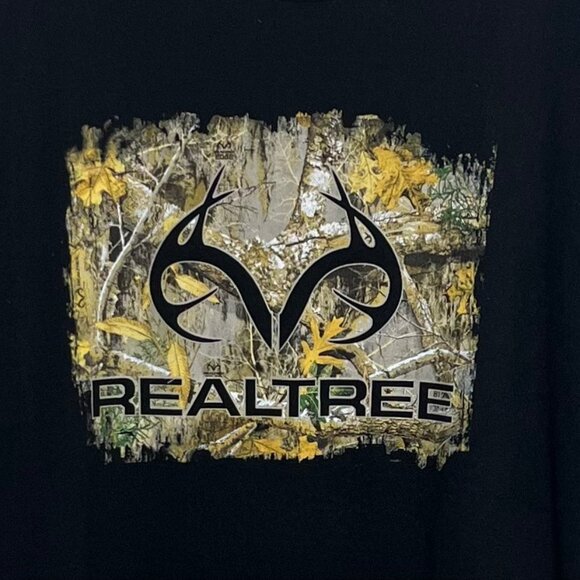Realtree Camo Logo Graphic Tshirt Mens Large Black New Outdoors - Picture 5 of 9